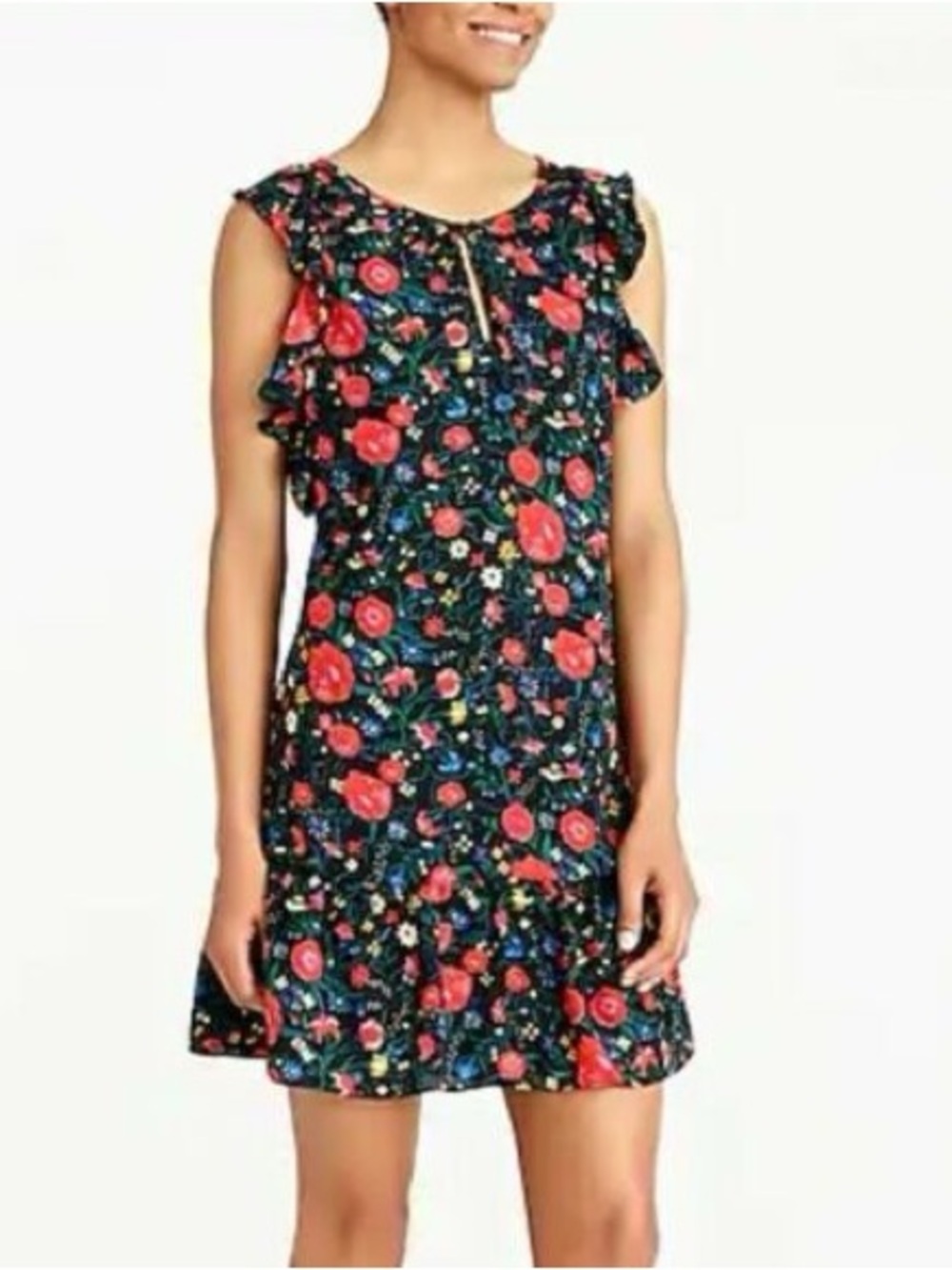 J.Crew Printed flutter dress